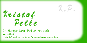 kristof pelle business card