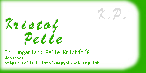 kristof pelle business card